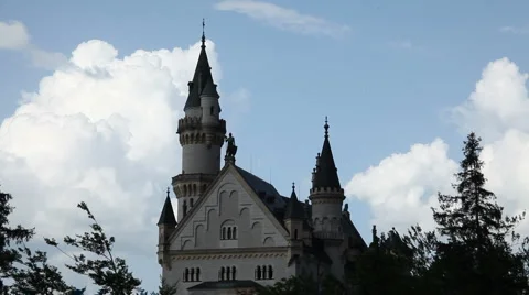 Neuschwanstein Castle Detail Stock Footage 1065618