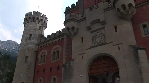 Neuschwanstein Castle Front Gate (close-up) Stockbeeldmateriaal 973260
