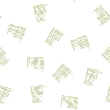 Neuschwanstein castle glyph seamless pattern Stock Illustration