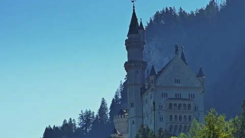 Neuschwanstein Castle medium handheld Video stock 132687692