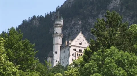 Neuschwanstein Castle (medium shot) Stockbeeldmateriaal 973261