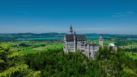 Neuschwanstein Castle - Timalapse Stock Footage 77632381