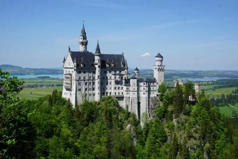 The Neuschweinstein Castle Fotos Stock