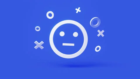 Neutral 3d icon on a simple blue background 4k seamless animation loop Stock Footage 202091668
