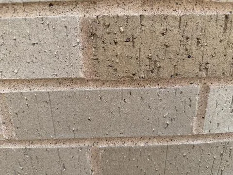 Neutral Brick Wall Texture Macro Detail Stock-Fotos