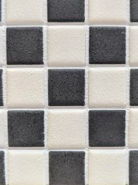 Neutral ceramic tile pattern in indoor setting with top-down view for inter.. Stock Photos