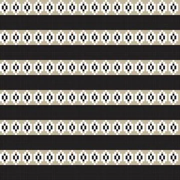 Neutral Colour Argyle Fair Isle Seamless Pattern Design Illustrazione stock