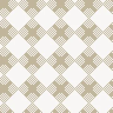 Neutral Colour Argyle Fair Isle Seamless Pattern Design Illustrazione stock