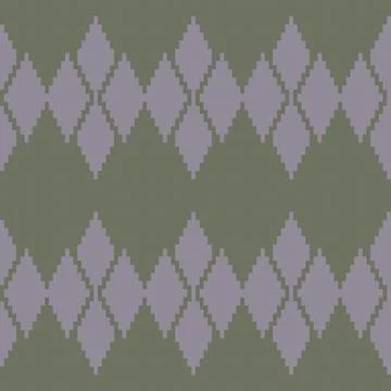 Neutral Colour Argyle Fair Isle Seamless Pattern Design Stock Illustration