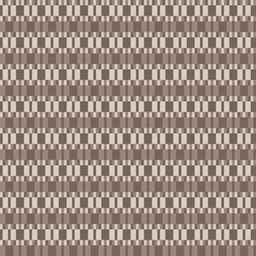 Neutral Colour Argyle Fair Isle Seamless Pattern Design Stock Illustration