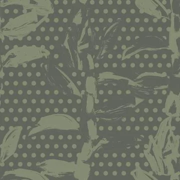 Neutral Colour Floral dotted Seamless Pattern Design Stock Illustration