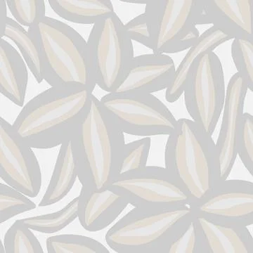 Neutral Colour Floral seamless pattern design Stock Illustration