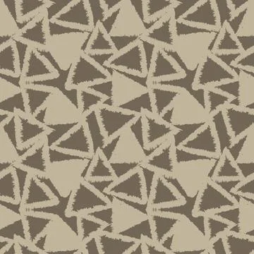 Neutral Colour Geometric Triangles Seamless Pattern Design Illustrazione stock