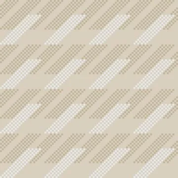 Neutral Colour Textured Fair Isle Seamless Pattern Design Stock Illustration