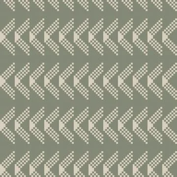 Neutral Colour Textured Fair Isle Seamless Pattern Design Illustrazione stock