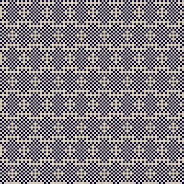 Neutral Colour Textured Fair Isle Seamless Pattern Design Stock Illustration