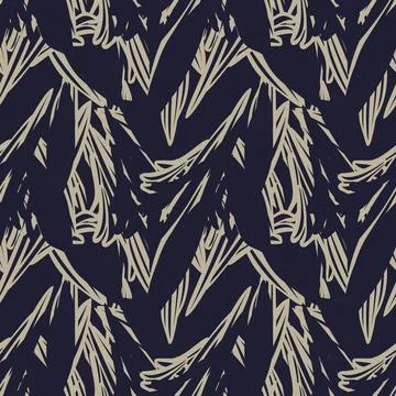 Neutral Colour Tropical Leaf Seamless Pattern Design Illustrazione stock