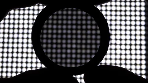 Neutral Density variable ND Filter. LED Light in background 動画素材 119161904