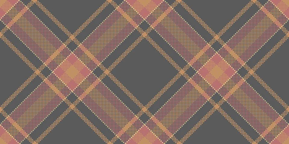 Neutral fabric vector check, dreamy textile texture plaid. Colourful tartan.. Stock Illustration