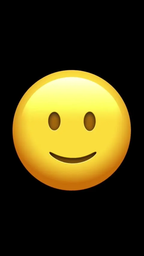 Neutral face emoji with simple expression animation Stock Footage 329406130