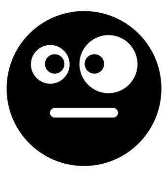 Neutral Face Emoticon Stock Illustration