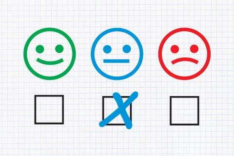 Neutral feedback Stock Illustration