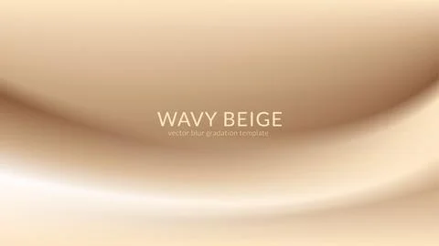 Neutral gradient background with an ivory wave and champagne shading. Minimal Stockillustratie