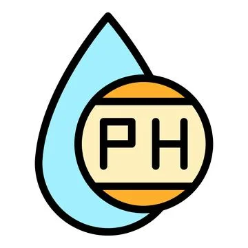 Neutral ph drop icon vector flat Ilustração Stock