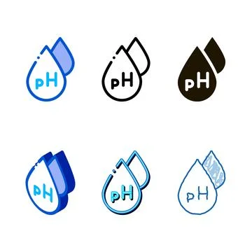 Neutral ph drop icon vector edition outline Stock Illustration