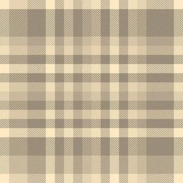 Neutral plaid pattern. Beige  grey tartan design, ideal for backgrounds, text Stock Illustration