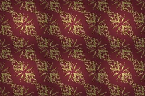 Neutral, red and yellow and golden pattern. Abstract background with repeating e Stock Illustration