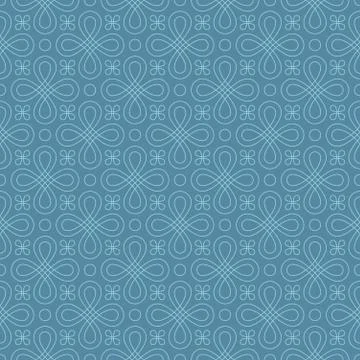 Neutral Seamless Linear Flourish Pattern. イラスト素材