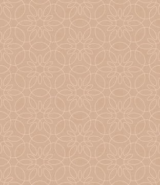 Neutral Seamless Linear Flourish Pattern. イラスト素材