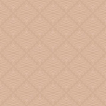 Neutral Seamless Linear Flourish Pattern. 库存插图