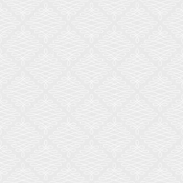 Neutral Seamless Linear Flourish Pattern. イラスト素材