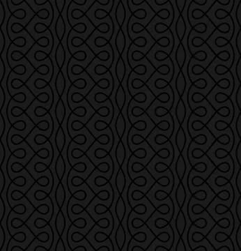 Neutral Seamless Linear Flourish Pattern for Retro Design. Stock Illustration