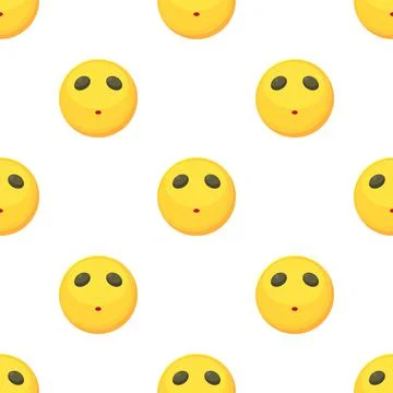 Neutral smiley pattern seamless vector Stock Illustration