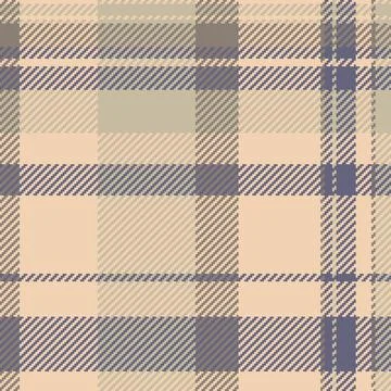 Neutral texture textile plaid, pure background pattern vector. Bedding chec.. Stock Illustration