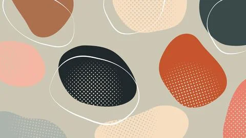 Neutral tone blob background Stock Illustration