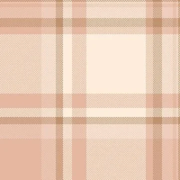Neutral toned pixelated tartan pattern. Great for backgrounds, textures, and  Stock Illustration