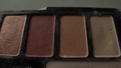 Neutral Tones in Makeup Palette Shot Stock Footage 302173192