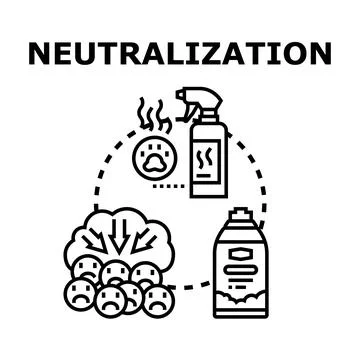 Neutralization concept removing bad odor and negative emotions Stock Illustration