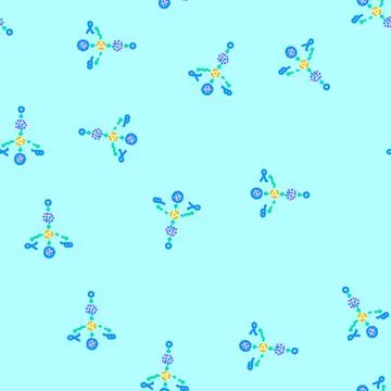 Neutron activation nuclear energy vector seamless pattern 스톡 일러스트