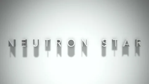 Neutron star 3D title animation with shadows on a white background Stock Footage 297904388