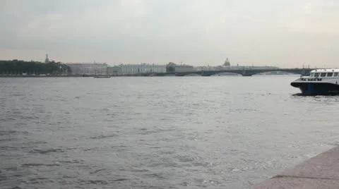Neva river Stock Footage 10833442