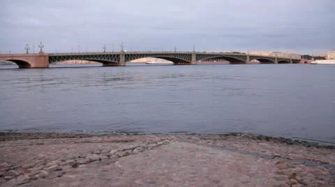 Neva river Stock Footage 10833468