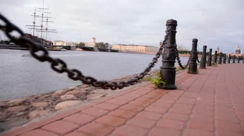 Neva river Stock Footage 10833476