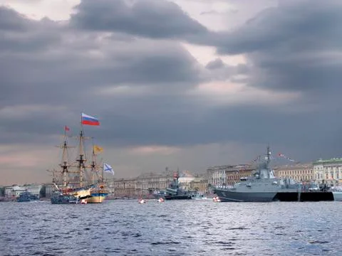 Neva river Stock Photos