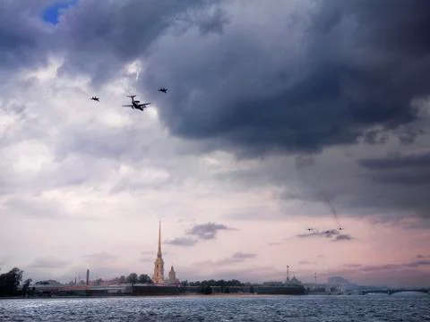 Neva river Stock Photos