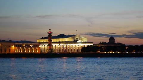 Neva River in St Petersburg at Evening Video stock 36291853